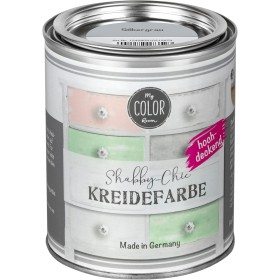My COLOR Room Shabby Chic (gris plata, 750 ml) Pintura a la tiza para muebles de interior y exterior - Pintura a la tiza para