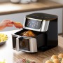 Air Fryer,12L Oil Free Fryer, 2800W, 8 Preset Programs, Air Fryer with Visible Window, LED Touch Screen, Multifunctional