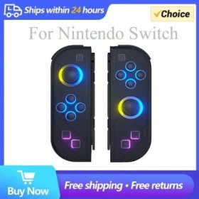 BT 5,2 interruptor Joy controlador L/R RGB LED Joypad Gamepad para Nin