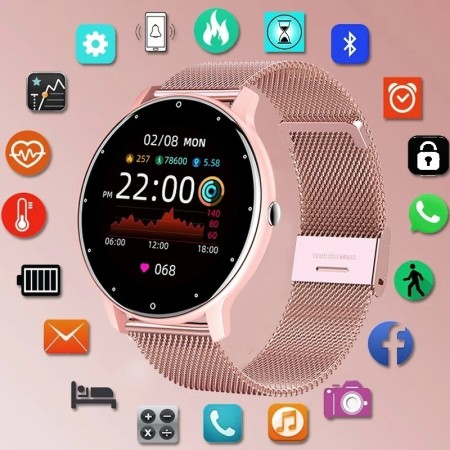LIGE-reloj inteligente para mujer, accesorio de pulsera resistente al 