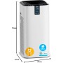 MIDEA Air Purifier with HEPA Filter up to 88 m² – Silent Air Purifier High Power CADR 740 m3/h – Industrial Odor Neutralizer for