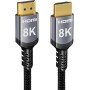 Sniokco 10K 8K Cable HDMI 2.1 48Gbps 3 Metros Certificado Cable HDMI® Ultra Alta Velocidad 0.01ms 4K 240Hz 165Hz 120Hz 8K 60Hz