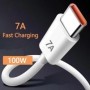 Cable USB tipo C de 7A y 100W, Cable de carga súper rápido para Huawei