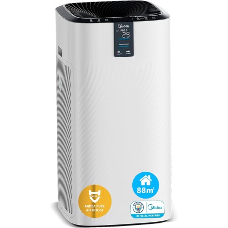 MIDEA Air Purifier with HEPA Filter up to 88 m² – Silent Air Purifier High Power CADR 740 m3/h – Industrial Odor Neutralizer for
