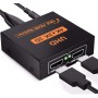 HDMI Splitter 1 en 2 salidas 4K 3D 1080P HDMI Distribuidor Adaptador 1 a 2 vías Caja Hub Cable para PS4, Xbox, LED, DVD,