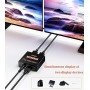 HDMI Splitter 1 en 2 salidas 4K 3D 1080P HDMI Distribuidor Adaptador 1 a 2 vías Caja Hub Cable para PS4, Xbox, LED, DVD,