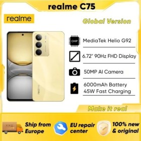 Realme-teléfono inteligente C75, versión Global, Helio G92 MediaTek, p