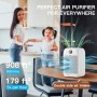 Aircillin Air Purifier for Allergies, CADR 180 m3/h, HEPA Filter Removes 99.97% Allergy Pollen Odor and Pet Dander, with