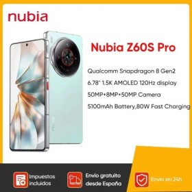 Nubia Z60S Pro 6,78 "Smartphone Snapdragon 8 Gen 2 5100mAh batería 80W