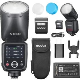 Godox V100S Flash TTL Cámara Speedlite 100Ws Cabeza Redonda Flash para Sony Cámara (V100-S)