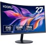 KOORUI Monitor Curvo - 27 Pulgadas Full HD (1920x1080 a 75 Hz, 5ms, VA 3000:1, Curvatura 1500R, HDMI, VGA, Antirreflejo, Eye