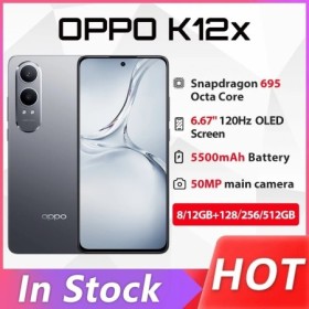 Nuevo OPPO K12x 5G Smartphone Snapdragon695 50MP cámara trasera 6,67 '
