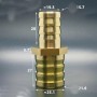 MQXFCZUX 25mm Turn To 19mm 3/4" Hose Barb Hosetail Straight Reducing Reducer Adapters Transfer Brass Pipe Fitting Water Gas Oil