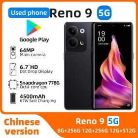oppo Reno9 5G Android 6,7 pulgadas 12GB RAM 256GB ROM desbloqueado tod