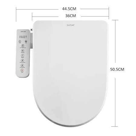 Ecofresh-asiento de inodoro inteligente en forma de U, bidé eléctrico,