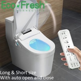 EcoFresh D asiento de inodoro inteligente en forma de U cubierta de bi