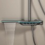 Pistola de latón de lujo, Sistema de ducha gris, LED inteligente panta