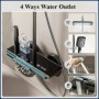 Juego de ducha de lujo con salida de agua de 4 vías para baño, sistema