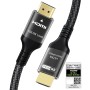 Adauxter Cable HDMI 2.1 10K 8K 2M, Certificado 48Gbps Ultra Alta Velocidad Cable HDMI con Ethernet 4K 240Hz 165Hz 120Hz 8K60Hz