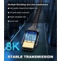 Adauxter Cable HDMI 2.1 10K 8K 2M, Certificado 48Gbps Ultra Alta Velocidad Cable HDMI con Ethernet 4K 240Hz 165Hz 120Hz 8K60Hz