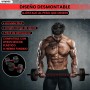 unycos - Mancuernas AjustablesDiscos de Cemento | 10-40 kgcon Barra Recta de Conexión | Pesas Ergonómicas para Hombres y