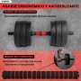 unycos - Mancuernas AjustablesDiscos de Cemento | 10-40 kgcon Barra Recta de Conexión | Pesas Ergonómicas para Hombres y
