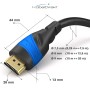 KabelDirekt – Cable HDMI 2.1 8K / 4K – 3m y más longitudes (0,15m–22,5m) – Cable HDMI diseñado en Alemania – Soporta 10K/8K@60Hz
