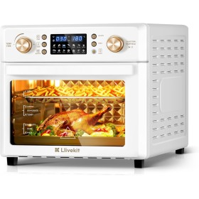 LLIVEKIT 26 L Oil-Free Air Fryer 1700 W, Mini Hot Air Oven with 14 Programmes for Adjustable Temperature Selection and Timer,
