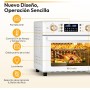 LLIVEKIT 26 L Oil-Free Air Fryer 1700 W, Mini Hot Air Oven with 14 Programmes for Adjustable Temperature Selection and Timer,