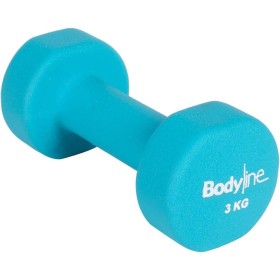 Mancuerna de hierro fundido recubierta con neopreno de 3 kg, a prueba de golpes y antideslizante, individual, para gimnasio y