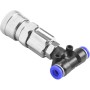 Conector de tanque de metal de tres vías con un diámetro de tubo de 6 mm, perfectamente adecuado para aplicaciones de camiones