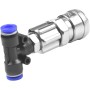 Conector de tanque de metal de tres vías con un diámetro de tubo de 6 mm, perfectamente adecuado para aplicaciones de camiones