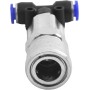 Conector de tanque de metal de tres vías con un diámetro de tubo de 6 mm, perfectamente adecuado para aplicaciones de camiones