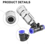 Conector de tanque de metal de tres vías con un diámetro de tubo de 6 mm, perfectamente adecuado para aplicaciones de camiones