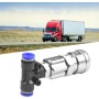Conector de tanque de metal de tres vías con un diámetro de tubo de 6 mm, perfectamente adecuado para aplicaciones de camiones