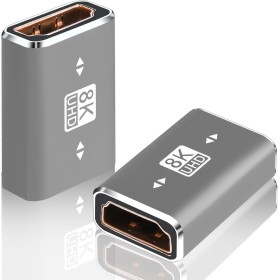 AXFEE 2 Piezas Adaptador HDMI Hembra a HDMI Hembra, HDMI Adaptador en Soporte 8K/4K@120Hz UHD, hdmi Hembra Hembra,Alargador hdmi