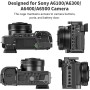 SMALLRIG Cage para Sony A6100, A6300, A6400, Jaula con Empuñadura de Silicona y Placa para Arca Incorporada - 3164B