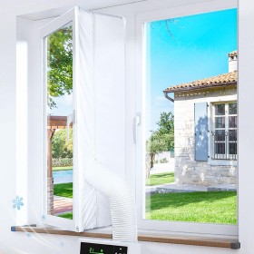 Gruntbear Portable Air Conditioning Window Kit, 400 cm Universal Window Seal for Mobile AC and Dryer AC Window Kit That Blocks