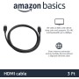 Amazon Basics Cable HDMI velocidad ultraalta certificada de 48 Gbps, 8K a 60 Hz, 4K a 120 Hz, conectores chapados en oro,