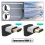 VCELINK HDMI 270 Grados, Compatibles con 8K@60Hz/4K@120Hz, Adaptador HDMI a HDMI en Ángulo Recto, Ideales para Espacios