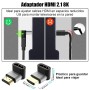 VCELINK HDMI 270 Grados, Compatibles con 8K@60Hz/4K@120Hz, Adaptador HDMI a HDMI en Ángulo Recto, Ideales para Espacios