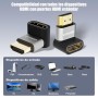 VCELINK HDMI 270 Grados, Compatibles con 8K@60Hz/4K@120Hz, Adaptador HDMI a HDMI en Ángulo Recto, Ideales para Espacios