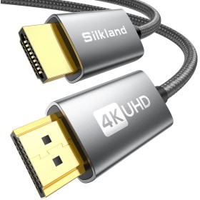 Silkland Cable HDMI 4K 50cm, 4K@60Hz, ARC, HDR, 3D, Ethernet, cable HDMI de ultra alta velocidad, compatible con TV, Blu-Ray,