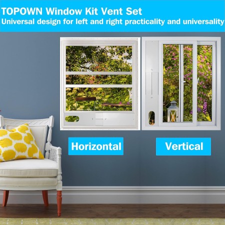 TOPOWN 5 Pieces Portable Air Conditioner Window Kit, Portable Air Conditioner Sliding Window Seal Plate Kit, Suitable for