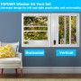 TOPOWN 5 Pieces Portable Air Conditioner Window Kit, Portable Air Conditioner Sliding Window Seal Plate Kit, Suitable for