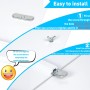 TOPOWN 5 Pieces Portable Air Conditioner Window Kit, Portable Air Conditioner Sliding Window Seal Plate Kit, Suitable for