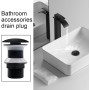 Desagüe Lavabo Sin Rebosadero Universal, Válvula para Lavabo Clic Clac, Tapón Desague Lavabo para Fregadero y Lavabo (Negro