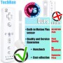 TechKen Pack de 2 Mandos para Wii con Muñequera,Wii Mando a Distancia Remote Controller para Wii con Motion Plus y Nunchuk