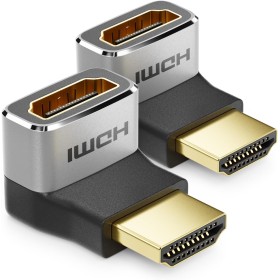 deleyCON 2 Piezas Adaptador HDMI Conector de Acoplamiento Ángulo de 270° 8K@60Hz / 4K@120Hz UHD Aluminio HDMI 2.1 ARC HDR10+