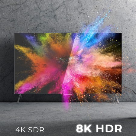 deleyCON 2 Piezas Adaptador HDMI Conector de Acoplamiento Ángulo de 270° 8K@60Hz / 4K@120Hz UHD Aluminio HDMI 2.1 ARC HDR10+